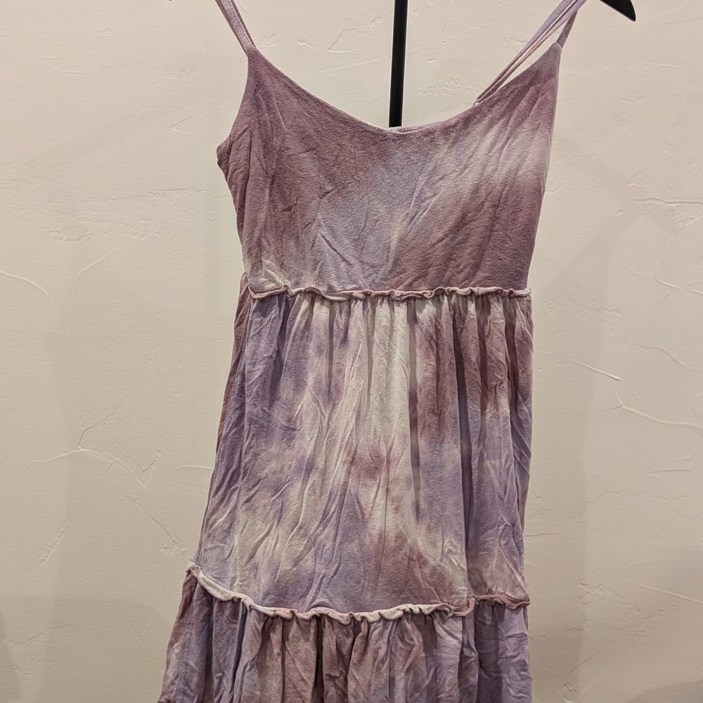 Pink Rose Lavender Tie-Dye Dress